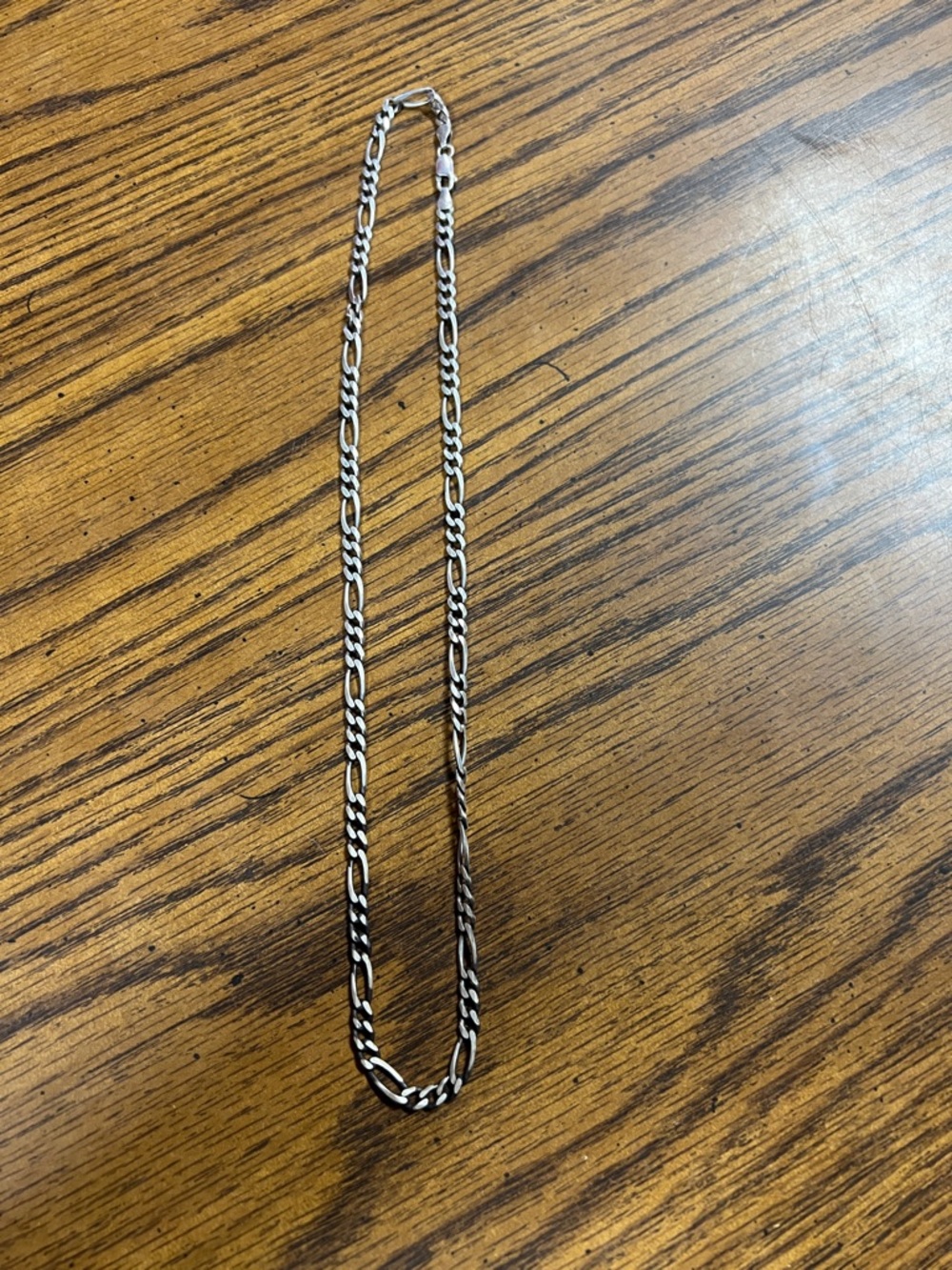 Silver Figaro Chain Necklace - Classic Link Design